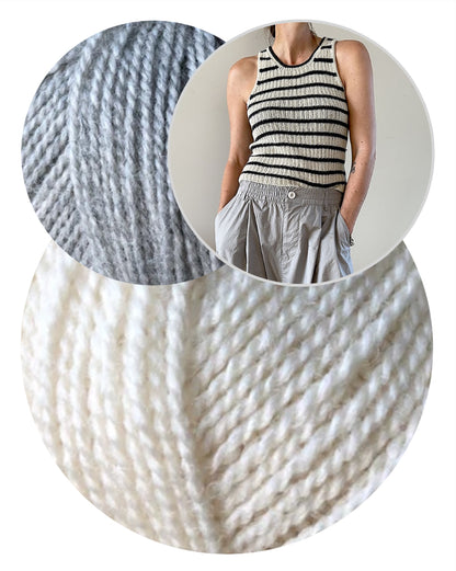 Lined Loop Top | Charming stripes made from Wild & Soft by Gepard Garn