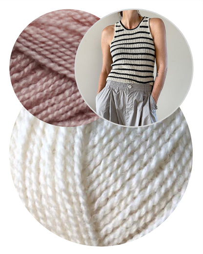 Lined Loop Top | Charming stripes made from Wild & Soft by Gepard Garn