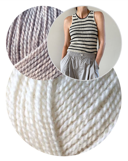 Lined Loop Top | Charming stripes made from Wild & Soft by Gepard Garn