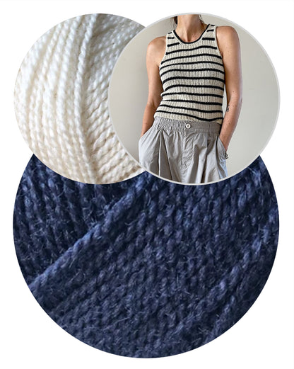 Lined Loop Top | Charming stripes made from Wild & Soft by Gepard Garn
