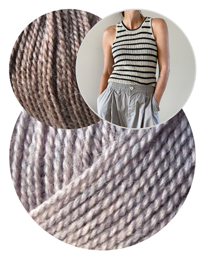 Lined Loop Top | Charming stripes made from Wild & Soft by Gepard Garn