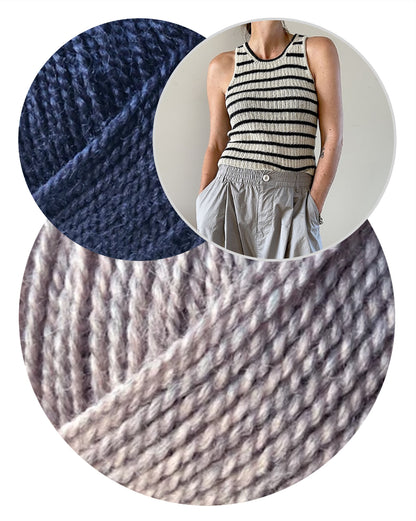 Lined Loop Top | Charming stripes made from Wild & Soft by Gepard Garn