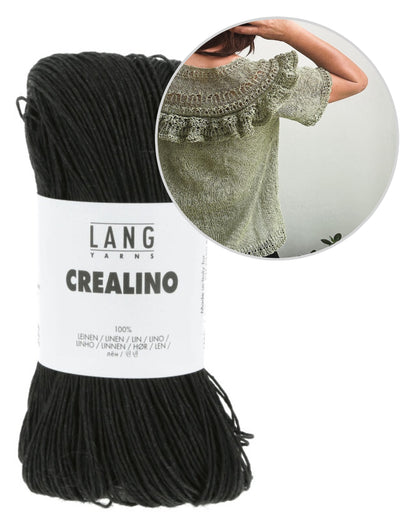 Linette Tee | T-shirt délicat à volants en Crealino de Lang Yarns