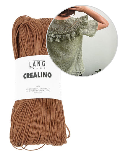 Linette Tee | T-shirt délicat à volants en Crealino de Lang Yarns