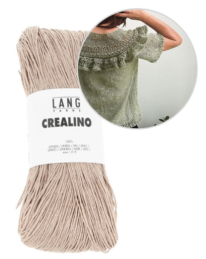 Linette Tee | T-shirt délicat à volants en Crealino de Lang Yarns