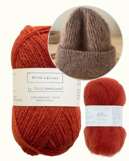 Londoni müts | lihtne müts Biches & Bûchesi Le Petit Lambswooli ja Le Petit Silk & Mohair' lõngadest