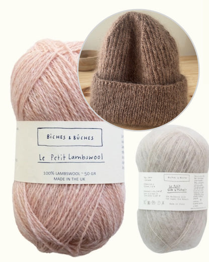 Londoni müts | lihtne müts Biches & Bûchesi Le Petit Lambswooli ja Le Petit Silk & Mohair' lõngadest