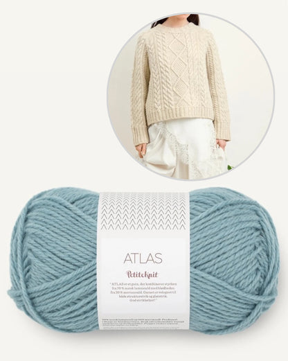 Loom Sweater | delicate cable pattern from Atlas by Sandnes Garn