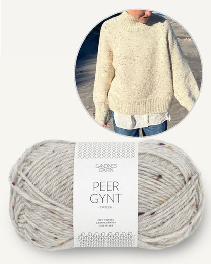 Louvre Sweater | lässiger Pullover mit Peer Gynt von Sandnes Garn