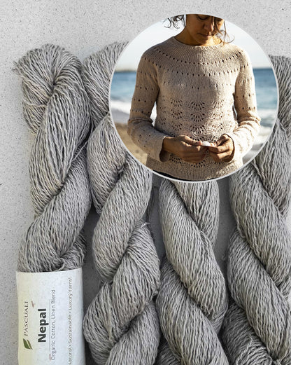 Lovely Sweater | fine shell pattern made from Nepal by Pascuali