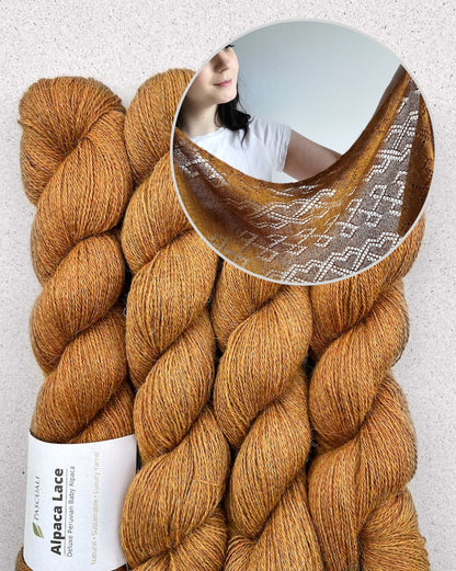 Lucarne Scarf | fine lace pattern - super soft made from Alpaca Lace by Pascuali