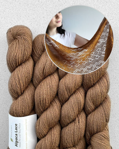 Lucarne Scarf | fine lace pattern - super soft made from Alpaca Lace by Pascuali