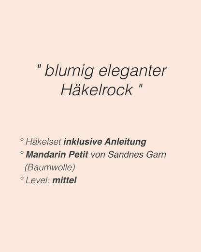 Lucienne Skirt | Boho Häkelrock aus Mandarin Petit von Sandnes Garn