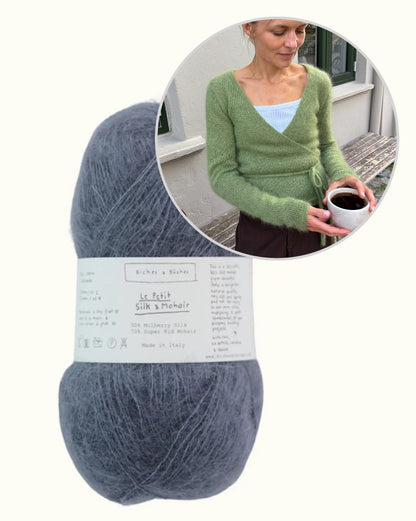 Lucy Wrap | drömsk omlottjacka i Le Petit Silk & Mohair från Biches & Bûches
