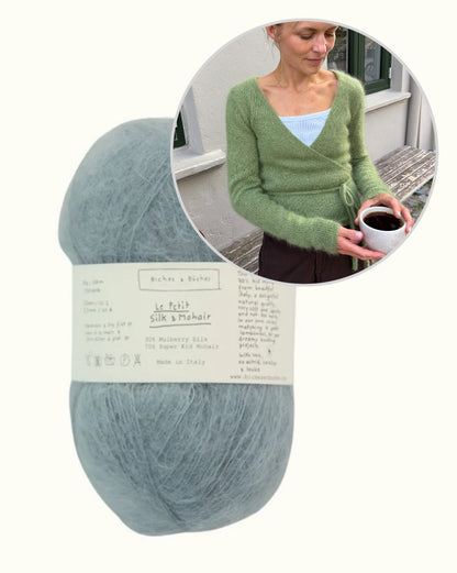 Lucy Wrap | drömsk omlottjacka i Le Petit Silk & Mohair från Biches & Bûches