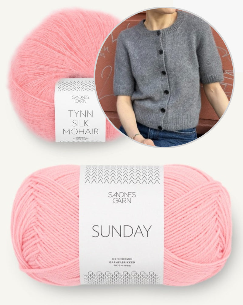 Maggie Cardigan von PetiteKnit mit Sunday und Tynn Silk Mohair von Sandnes Garn 10