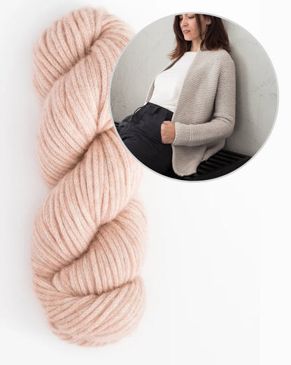 Mamor Cardigan | afslappet jakke i Luft fra Woolfolk