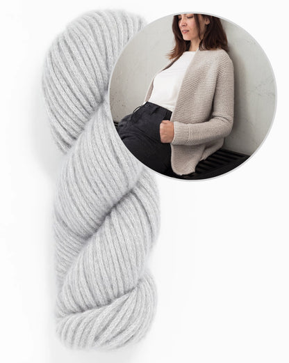 Mamor Cardigan | afslappet jakke i Luft fra Woolfolk