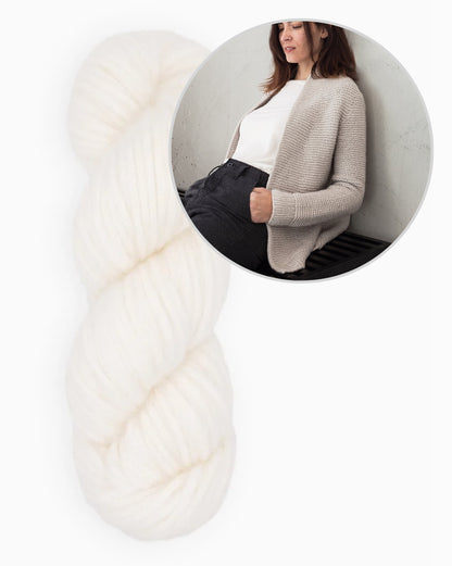 Mamor Cardigan | afslappet jakke i Luft fra Woolfolk