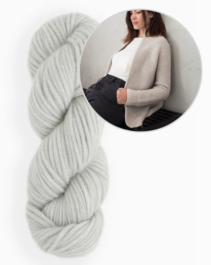 Mamor Cardigan | afslappet jakke i Luft fra Woolfolk