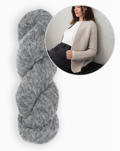 Mamor Cardigan | afslappet jakke i Luft fra Woolfolk