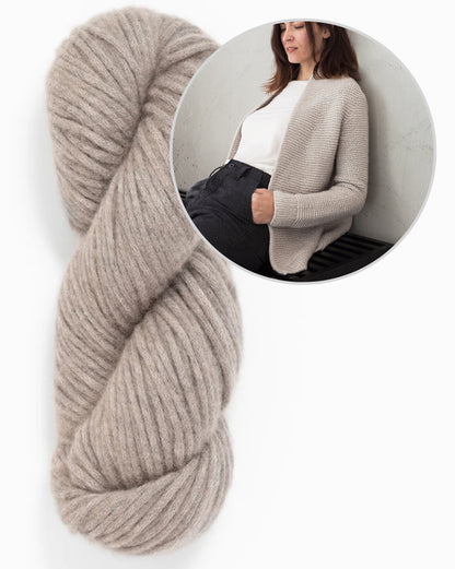Mamor Cardigan | afslappet jakke i Luft fra Woolfolk