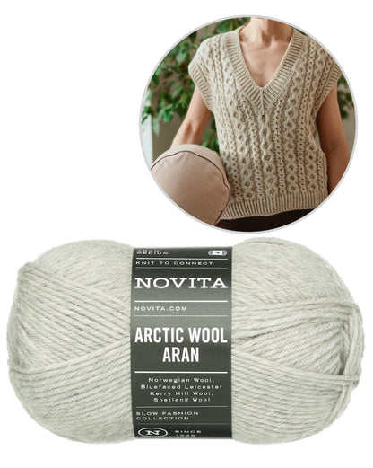 Mantra Pullunder | warmes Zopfmuster aus Arctic Wool von Novita