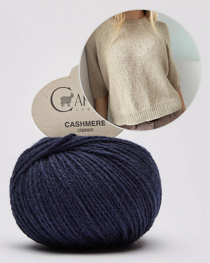 Maria Blouse - short sleeves | enchantingly soft shirt made of Classic Cashmere from Cardiff