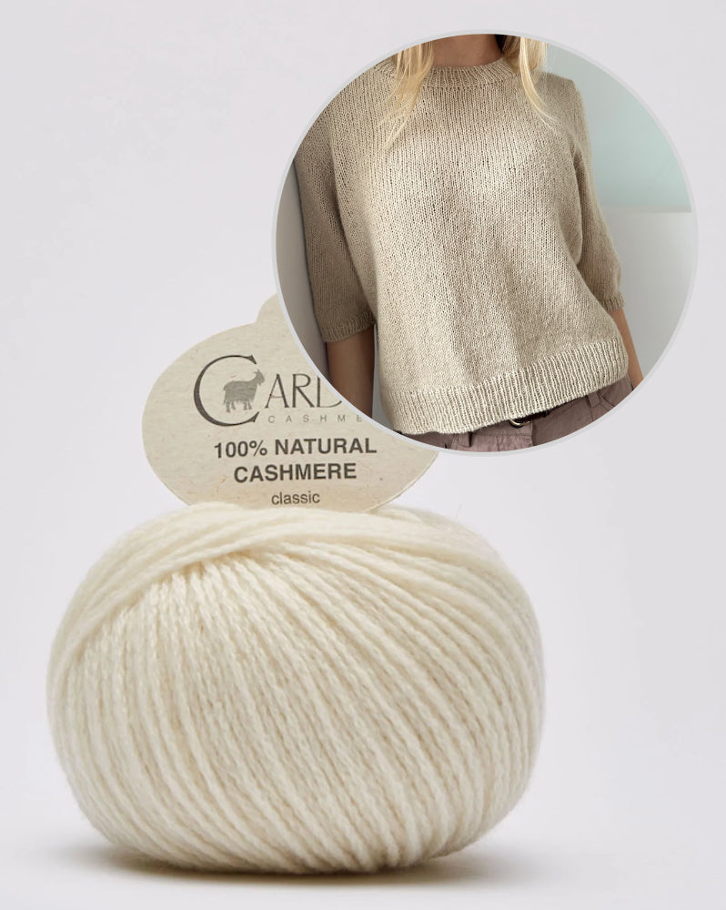 Maria Blouse - short sleeves | enchantingly soft shirt made of Classic Cashmere from Cardiff