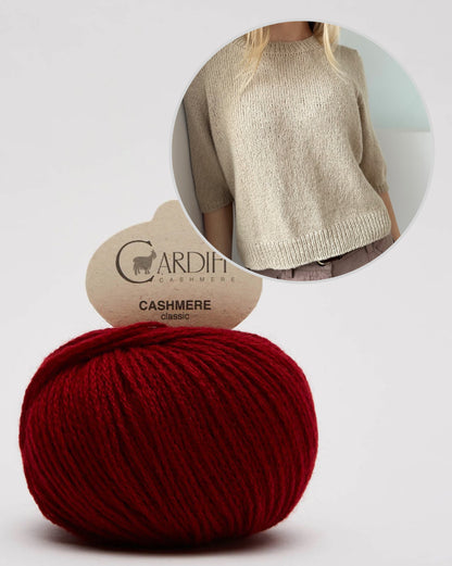 Maria Blouse - short sleeves | enchantingly soft shirt made of Classic Cashmere from Cardiff