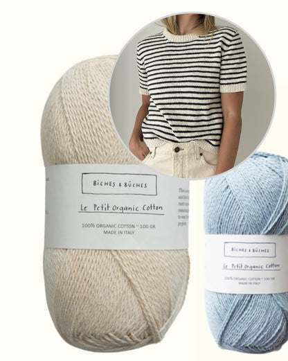 Maritime Tee | summery stripes made from Le Petit Organic Cotton by Biches & Bûches