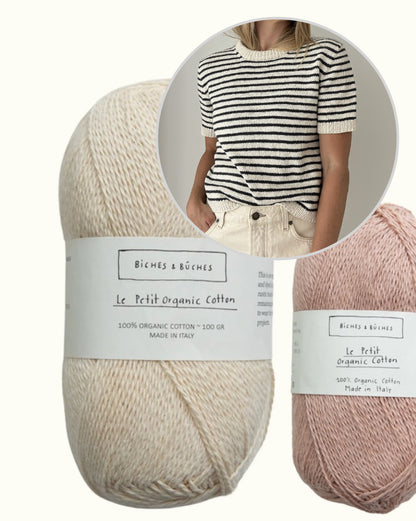Maritime Tee | summery stripes made from Le Petit Organic Cotton by Biches & Bûches