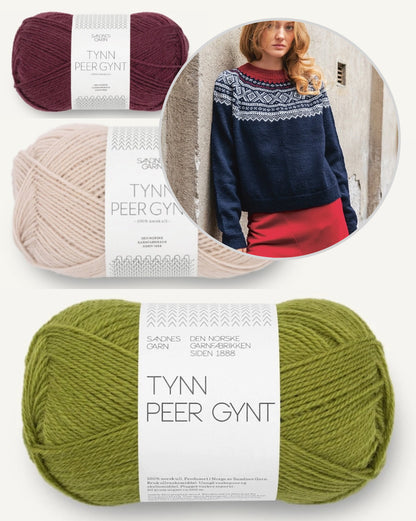 Marius Genser pour femme - trois couleurs | un look classique en Tynn Peer Gynt de Sandnes Garn
