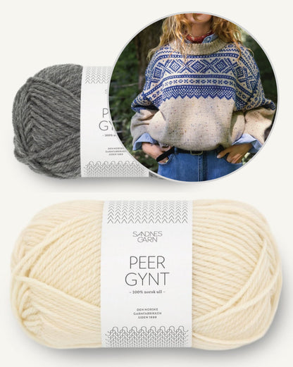 Marius sieviešu džemperis | fantastiski skaists norvēģu raksta džemperis ar Sandnes Garn “Peer Gynt” dziju