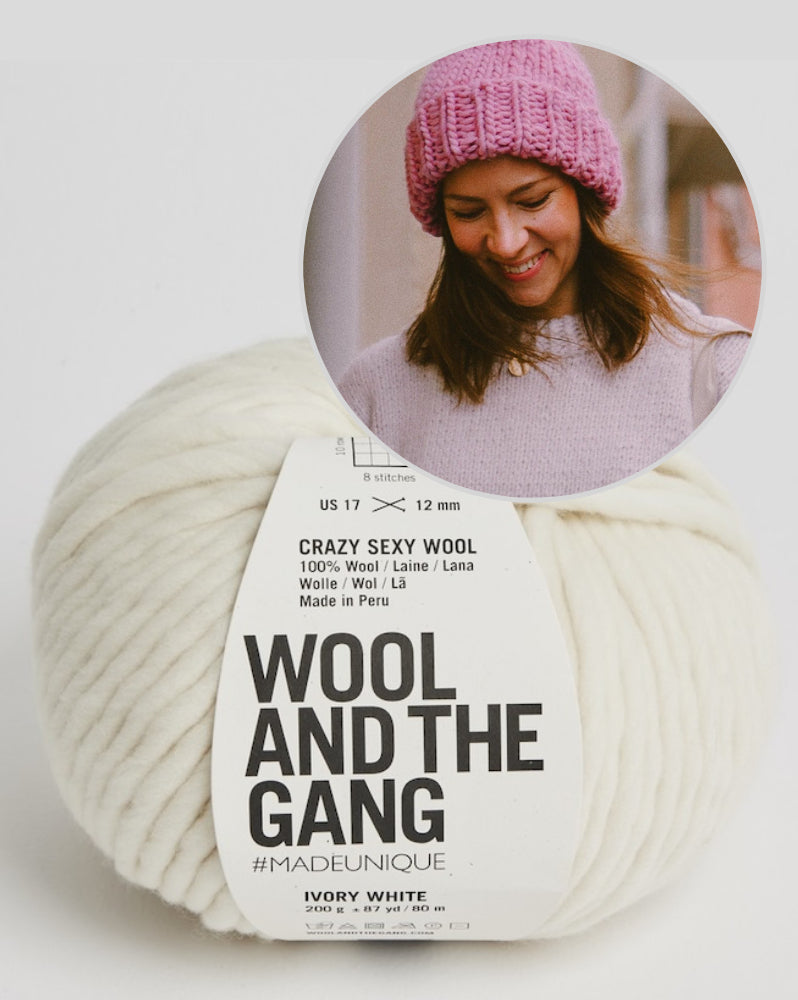 Marshmellow Beanie von Kutovakika mit Crazy Sexy Wool von Wool and the Gang 7