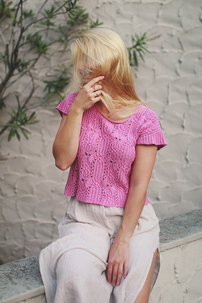 Woollahra Tee | Shirt mit wunderschönem Muster aus Mandarin Petit von Sandnes Garn