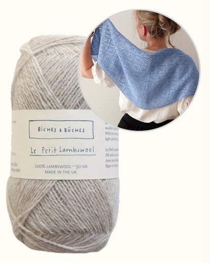 Meadowbright | romantisch ajourpatroon in Le Petit Lambswool van Biches & Bûches