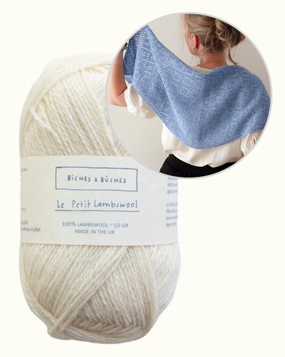 Meadowbright | romantisch ajourpatroon in Le Petit Lambswool van Biches & Bûches