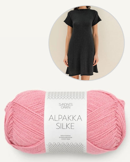 Robe Milly | sobriété en alpaga et soie luxueux de Sandnes Garn