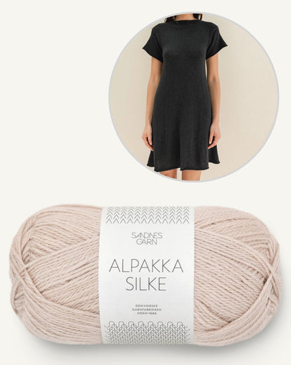 Robe Milly | sobriété en alpaga et soie luxueux de Sandnes Garn