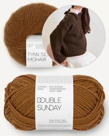 Mina Sweater | pull oversize décontracté en Double Sunday et Tynn Silk Mohair de Sandnes Garn