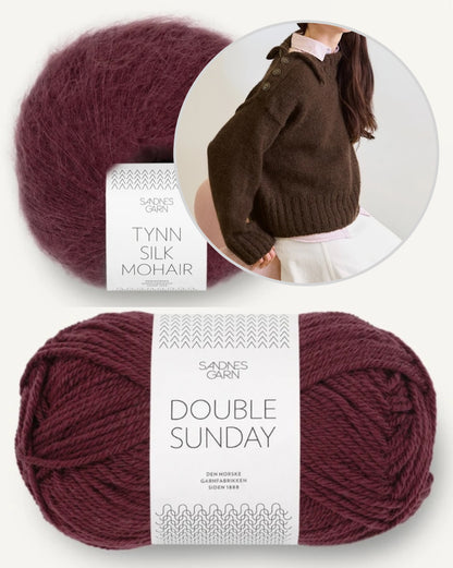 Mina Sweater | pull oversize décontracté en Double Sunday et Tynn Silk Mohair de Sandnes Garn