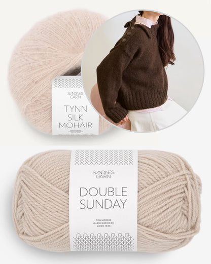 Mina Sweater | pull oversize décontracté en Double Sunday et Tynn Silk Mohair de Sandnes Garn