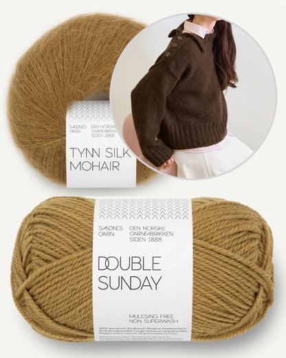 Mina Sweater | pull oversize décontracté en Double Sunday et Tynn Silk Mohair de Sandnes Garn