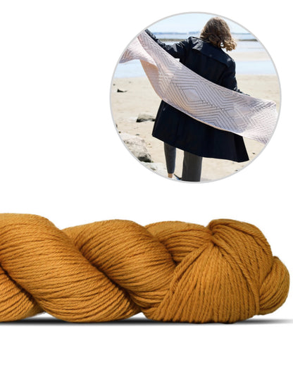 Tuch Miran | léger et spontané en Cheeky Merino Joy de Rosy Green Wool