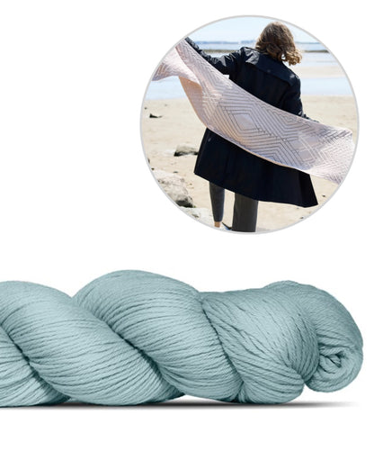 Tuch Miran | léger et spontané en Cheeky Merino Joy de Rosy Green Wool