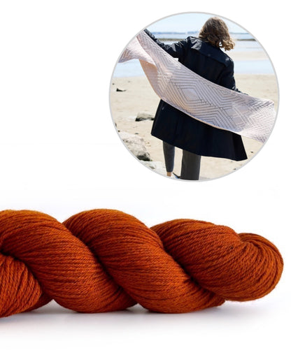 Tuch Miran | léger et spontané en Cheeky Merino Joy de Rosy Green Wool