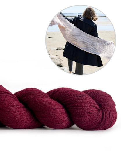 Tuch Miran | léger et spontané en Cheeky Merino Joy de Rosy Green Wool