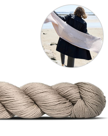 Tuch Miran | léger et spontané en Cheeky Merino Joy de Rosy Green Wool