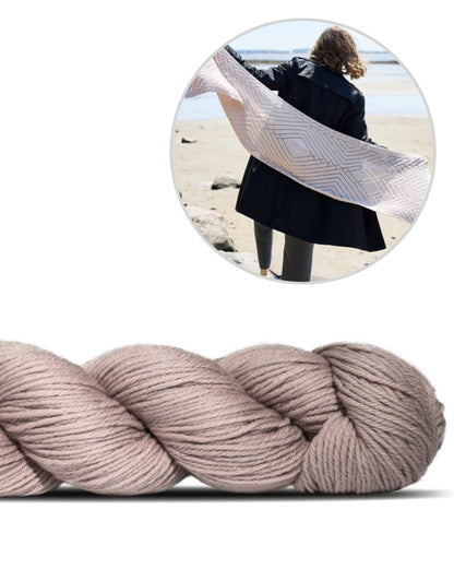 Tuch Miran | léger et spontané en Cheeky Merino Joy de Rosy Green Wool